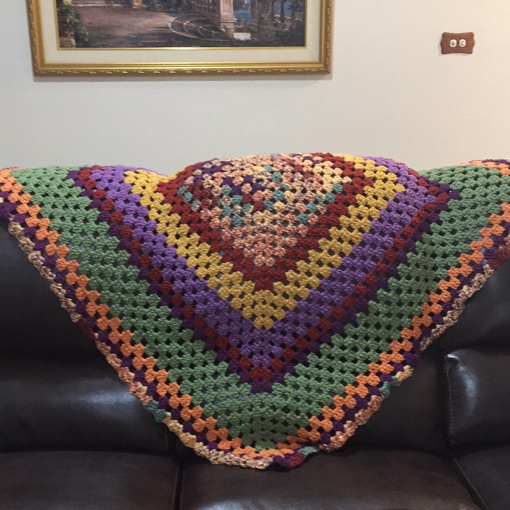 Handmade crochet quilt/throw
